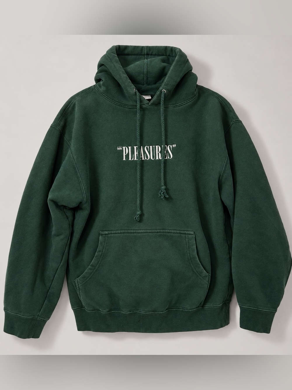 PLEASURES 666 Forest Green Hoodie Small
